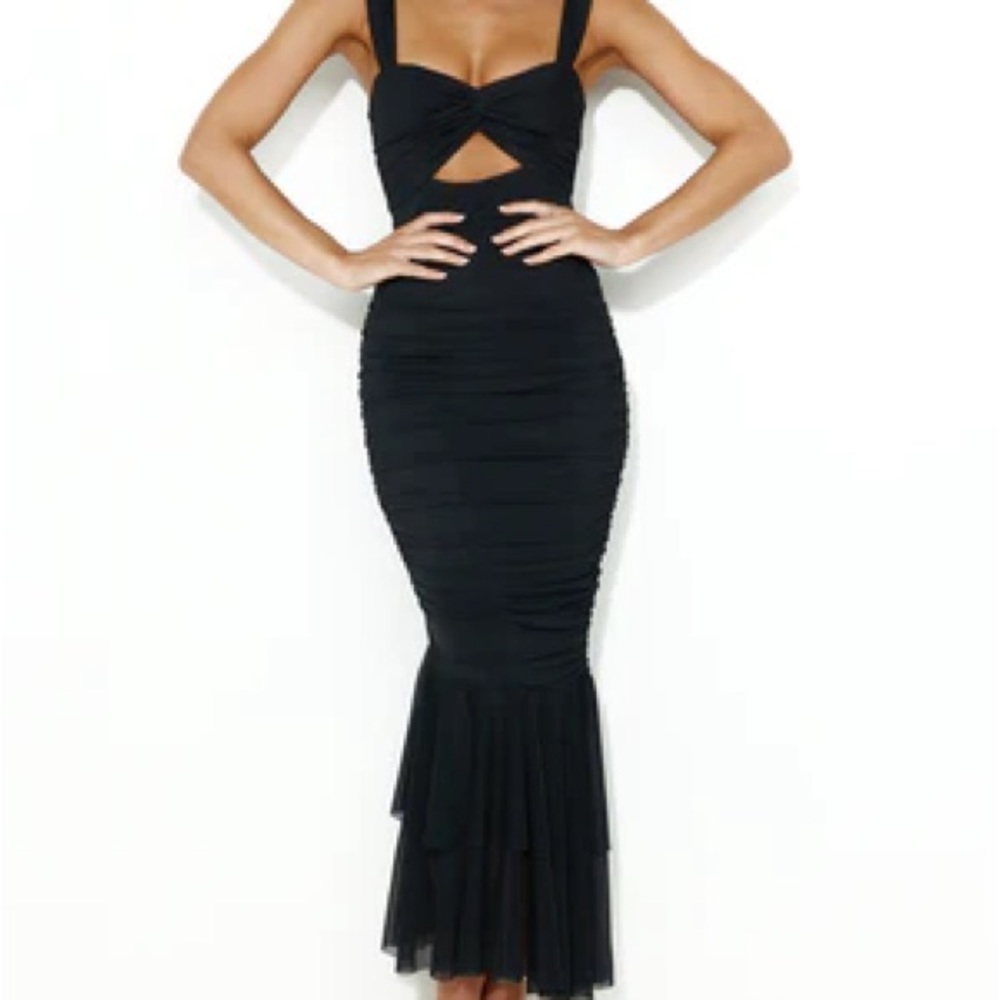 Seen Lavishly Mesh Maxi Dress Black (hello Molly)
